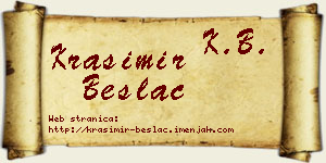 Krasimir Beslać vizit kartica